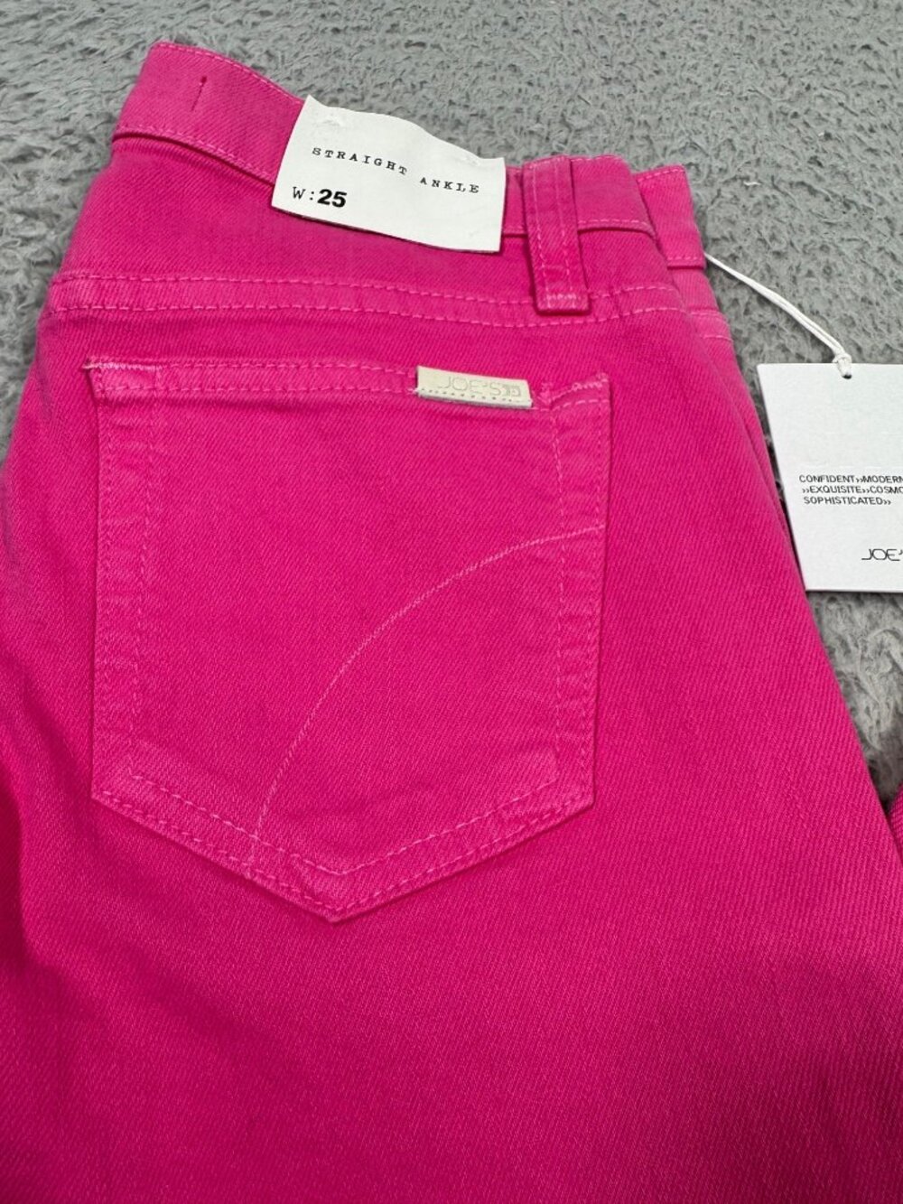 Joes Jeans Straight Ankle Pink Glo Junior Womens W25 Office Casual Retro - Picture 9 of 12